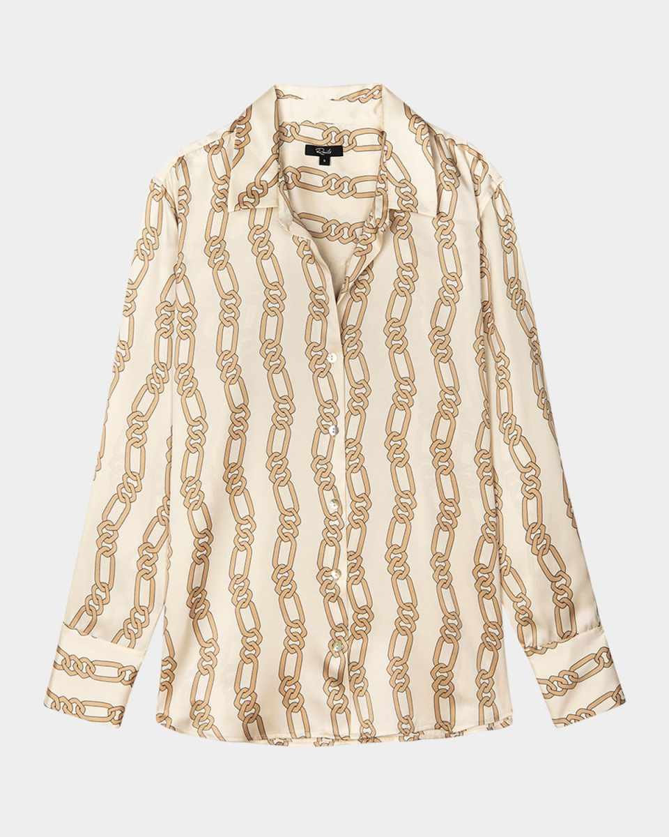 Chain Link Ledger Button-Front Shirt